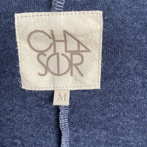 Chaser Dress Sz M Blue Mini Tiered Bell Sleeves Classic Feminine Lightweight - Picture 3 of 7